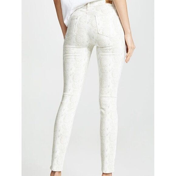 Like New Paige Hoxton Ultra Skinny Python Pant O5 - Picture 2 of 9